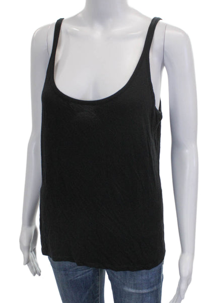 Max Mara Womens Camisole Black Scoop Neck Sleeveless Lightweight Knit Size M
