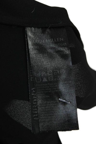 Karen Millen Womens Basic Sleeveless Viscose Black Round Neck Blouse Size S