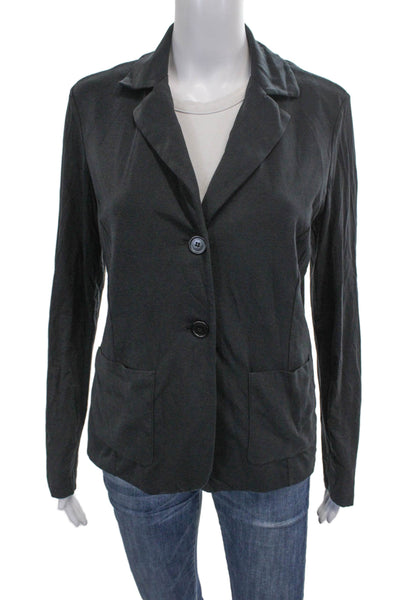 Weekend Max Mara Womens Black Button Front Long Sleeve Jacket Size L