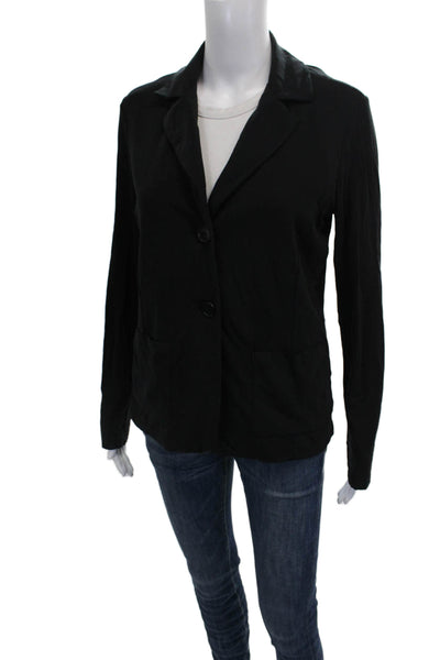 Weekend Max Mara Womens Black Button Front Long Sleeve Jacket Size L
