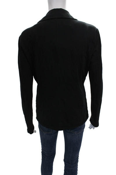 Weekend Max Mara Womens Black Button Front Long Sleeve Jacket Size L