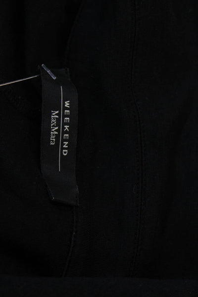 Weekend Max Mara Womens Black Button Front Long Sleeve Jacket Size L