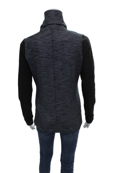 Lululemon Women Track Jacket Gray Flecked Zip Long Sleeve Size 6