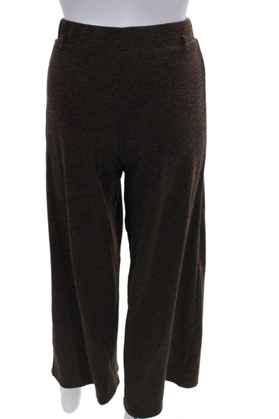 Zara Women Dress Pants Brown Knit Drawstring Size S