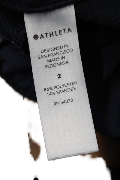 Athleta Women Jogger Pants Blue Polyester Blend Pull On Size 2