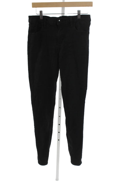 J Brand Women Skinny Black Viscose Mid Rise Jeans Size 29