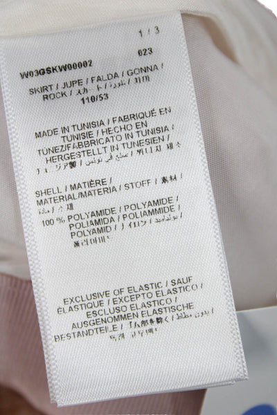 Bonpoint Girls Elastic Waistband Tulle Overlay A Line Skirt Pink White Size T1
