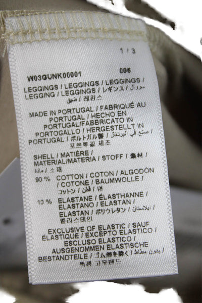 Bonpoint Girls Elastic Waistband Knit Ankle Leggings Brown Cotton Size 6