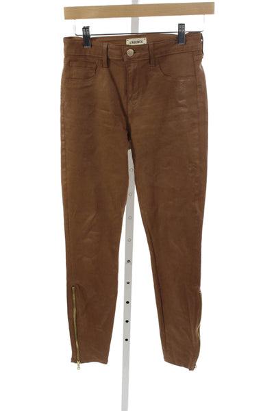 L'Agence Womens Skinny Brown Jeans Size 26