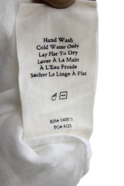 Love Shack Fancy Girls Smocked Lace Tiered A Line Skirt White Cotton Size 5-6