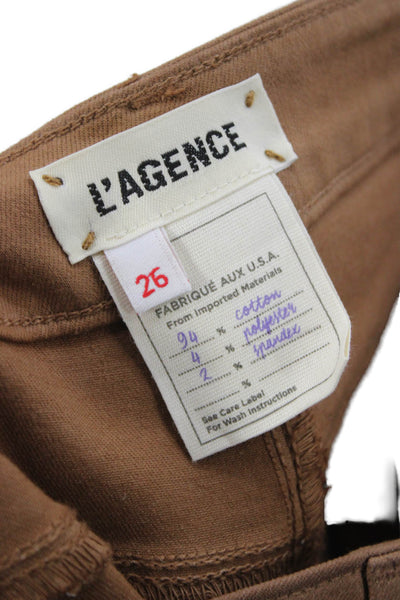 L'Agence Womens Skinny Brown Jeans Size 26