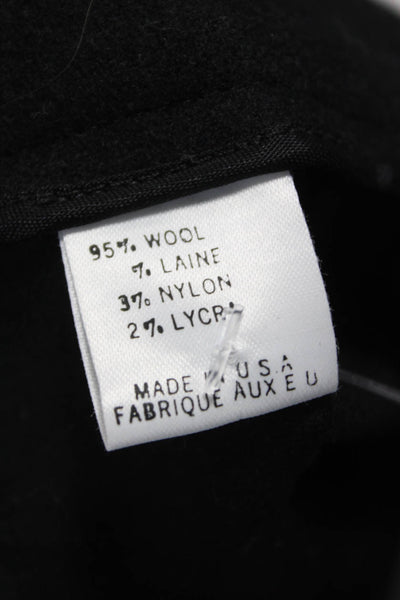 Theory Women Straight Pencil Skirt Black Wool Knee Length Zip Size 2
