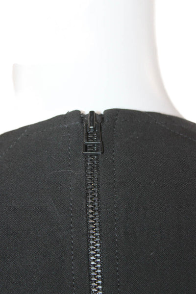 Veronica Beard Womens Sheath Dress Black Round Neck Half Sleeve Mini Size 2