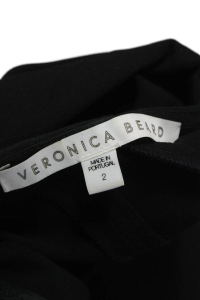 Veronica Beard Womens Sheath Dress Black Round Neck Half Sleeve Mini Size 2