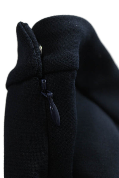 Jacadi Girls Side Zip Double Breasted Pleated A Line Skirt Navy Blue Size 5