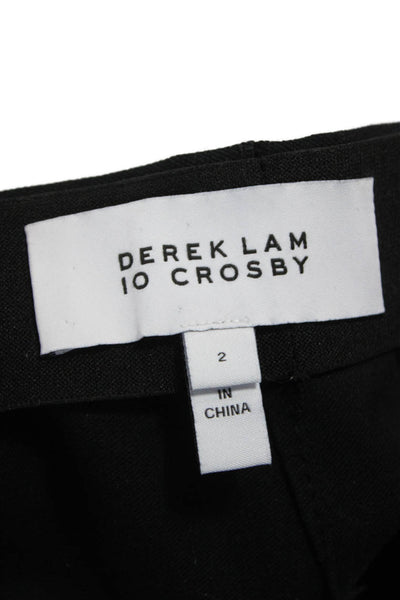 Derek Lam 10 Crosby Women Ankle Leggings Black Cotton Size 2