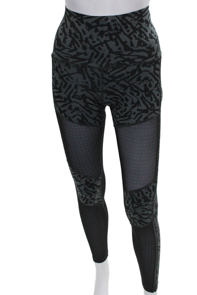 Lululemon Womens Gray Geometric Compression Leggings Polyester Size 2