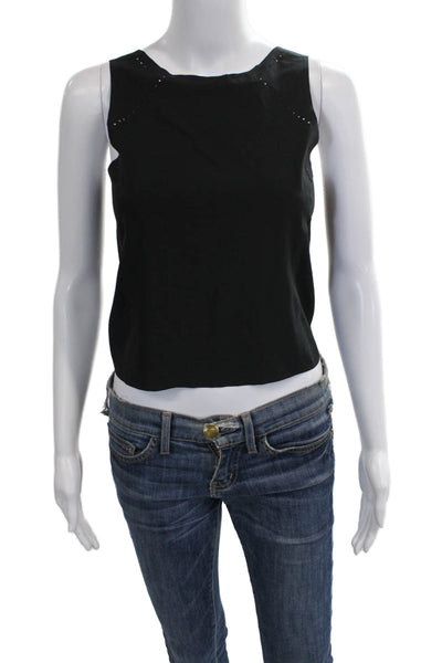 Athleta Women Basic Tank Black Sleeveless Round Neck Polyester Size 2XS