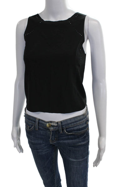 Athleta Women Basic Tank Black Sleeveless Round Neck Polyester Size 2XS