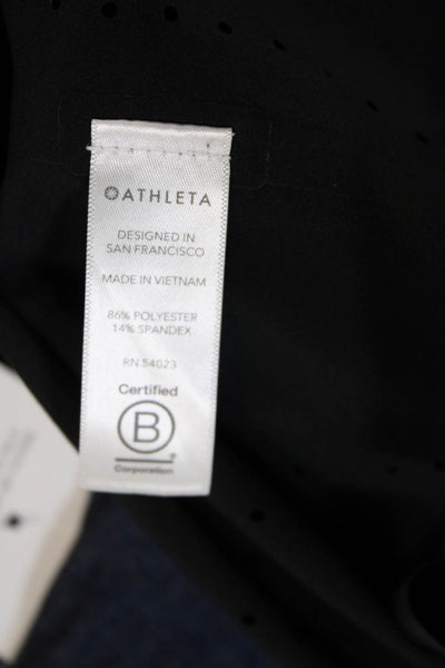 Athleta Women Basic Tank Black Sleeveless Round Neck Polyester Size 2XS