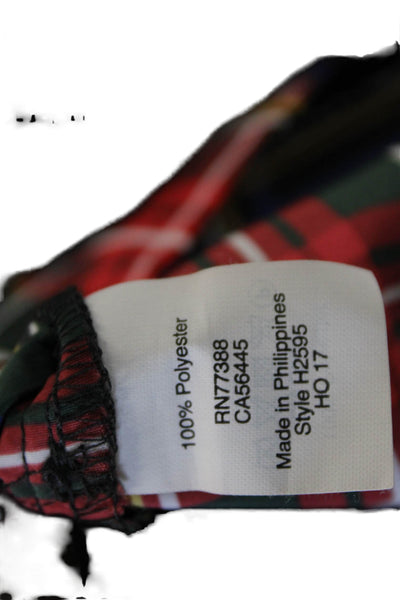 J Crew Women Multicolor Plaid Sleeveless Button Blouse Size 12