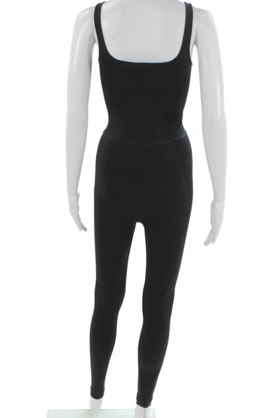 Skims Women Unitard Black Square Neck Sleeveless Nylon Size S
