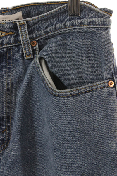 Levi's Unisex Adults Straight Jeans Blue Cotton Mid Rise Button Size 26