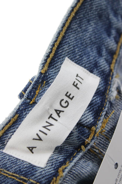 Levi's Unisex Adults Straight Jeans Blue Cotton Mid Rise Button Size 26