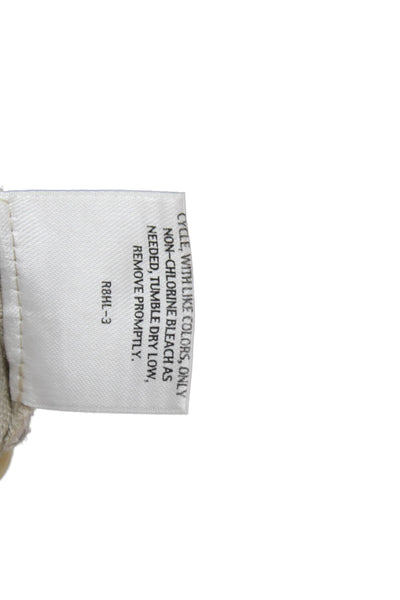 Lilly Pulitzer Women Dress Pants Beige Linen Button Size L