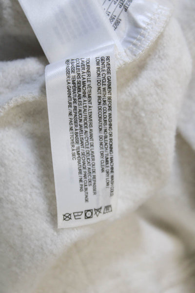 Roots Unisex Adults Pullover Hoodie Beige Cotton Long Sleeve Size M