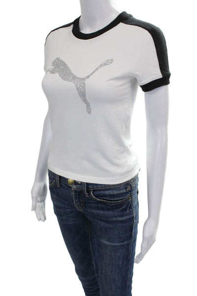 Fenty Puma by Rihanna Women Ringer Tee White Crewneck Short Sleeve Size XS