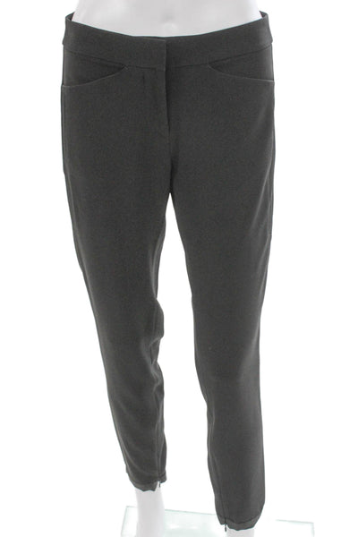 Halston Heritage Womens Black Ankle Pants Polyester Zip Size 0