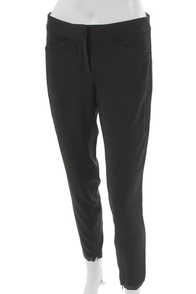 Halston Heritage Womens Black Ankle Pants Polyester Zip Size 0