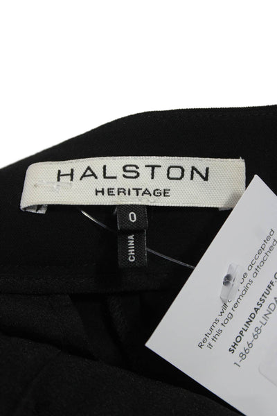 Halston Heritage Womens Black Ankle Pants Polyester Zip Size 0
