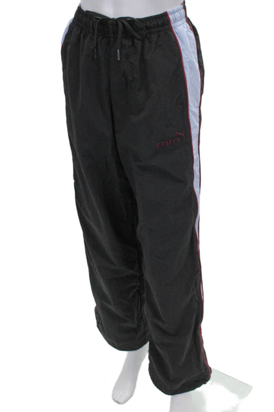 Fenty Women Black Nylon Drawstring Track Pants Size XS