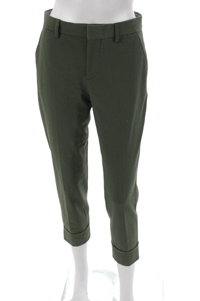 Closed Womens Cropped Green Polyester Button Pants Size 25