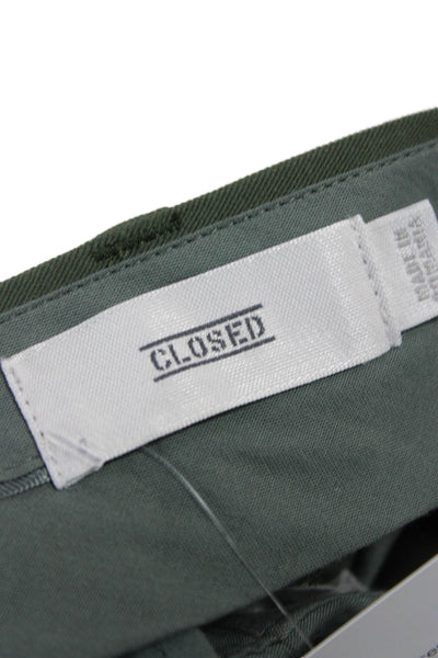 Closed Womens Cropped Green Polyester Button Pants Size 25
