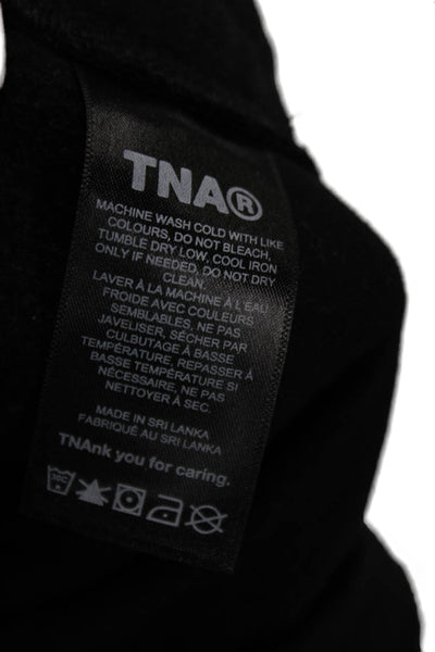 TNA Women Gray Drawstring Cotton Blend Sweatpants Size M