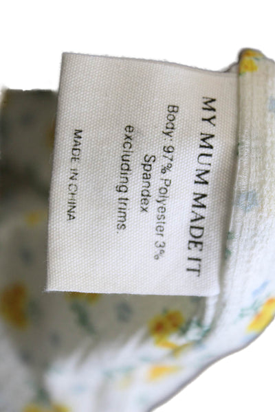 My Mum Made It Womens Hot Pants White Polyester Floral Size XS