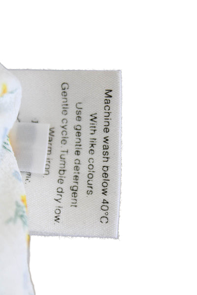 My Mum Made It Womens Hot Pants White Polyester Floral Size XS