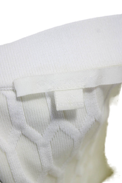 Jonathan Simkhai Women Straight Pencil Skirt White Geometric Pull On Size XS
