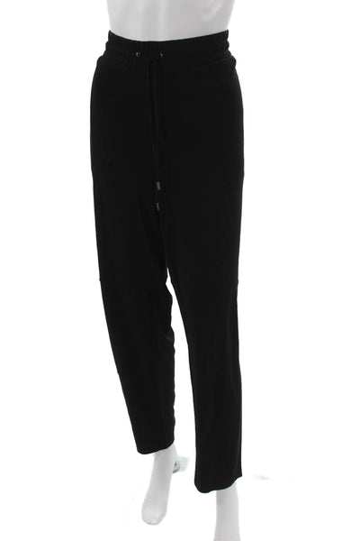 Lauren Ralph Lauren Womens Jogger Pants Black Viscose Blend Drawstring Size XL