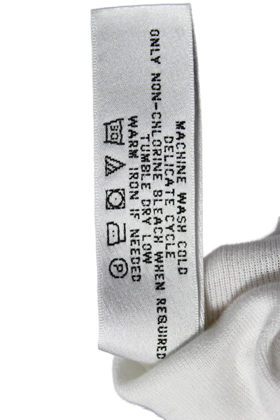 Ralph Lauren Womens Pullover V-Neck Sweater White 100% Cotton Size XL