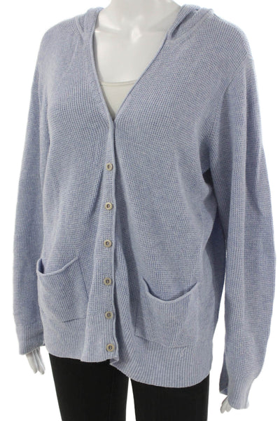 Eileen Fisher Womens Beige Cotton V-Neck Cardigan Long Sleeve Size L