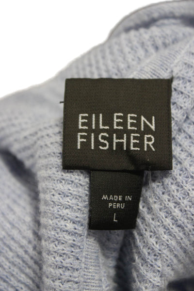 Eileen Fisher Womens Beige Cotton V-Neck Cardigan Long Sleeve Size L