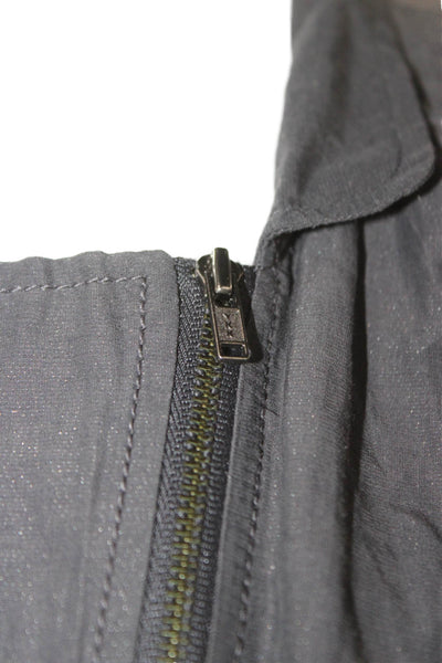 Eileen Fisher Womens Basic Jacket Gray Zip Long Sleeve Size L