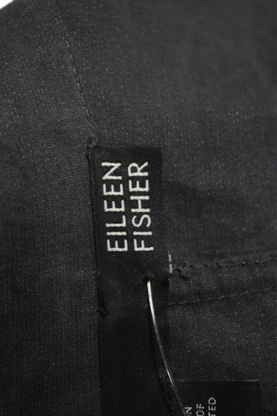 Eileen Fisher Womens Basic Jacket Gray Zip Long Sleeve Size L