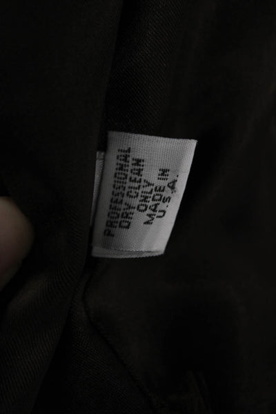 Fleurette Womens Lambswool Brown Overcoat Long Sleeve Size 8