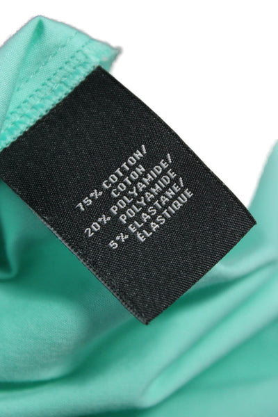 Lafayette 148 New York Womens Green Collared Button-Up Tunic 3/4 Sleeve Size 16
