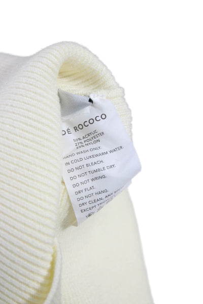 De Rococo Womens Sweater Dress Yellow Mock Neck Long Sleeve Acrylic Size XS